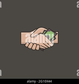 Bribe handover vector illustration for Anti-Corruption Day on December 9 Stock Vector