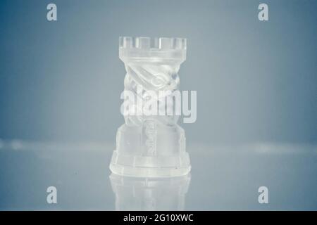 One object photopolymer printed on a 3d printer. Stock Photo