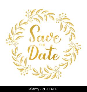 Gold Calligraphy Save the Date - Fine Day Press