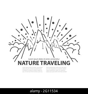 Nature line template Stock Vector