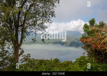 View of Tamblingan lake (Danau Tamblingan) from the top. Buleleng, Bali, Indonesia. Stock Photo