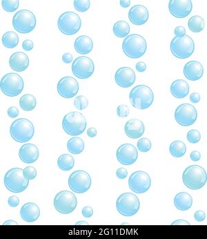 Seamless pattern with soap bubbles, realistic bubbles background, blue ...