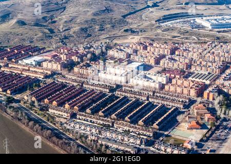 Aerial view of San Fernando de Henares town near Madrid, Spain Stock Photo