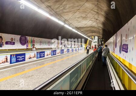 RIO DE JANEIRO, BRAZIL - JAN 27, 2015: View of metro station in Rio de Janeiro, Brazil Stock Photo