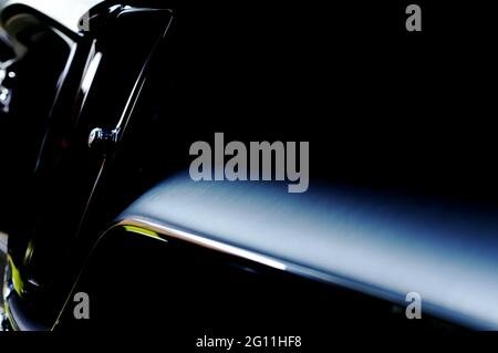 AC ventilation deck of a luxury, modern car Stock Photo