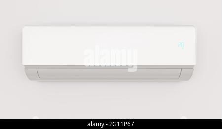 Air conditioner on white wall Stock Photo - Alamy