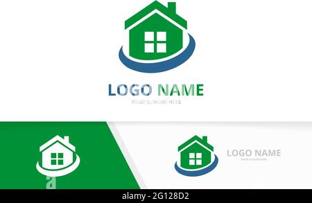 Creative real estate logo design. House logotype design template. Stock Vector
