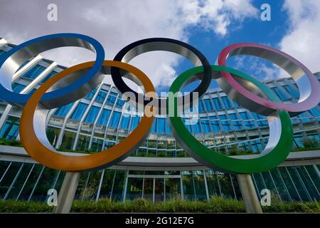 Olympic committee headquarters in Lausanne, Switzerland Stock Photo