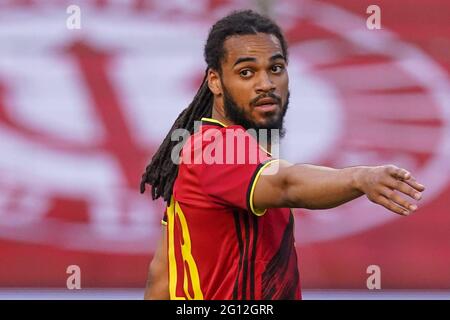 BRUSSEL, BELGIUM - JUNE 3: Jason Denayer of Belgium during the International Friendly match between Belgium and Greece at King Baudouin Stadium on Jun Stock Photo