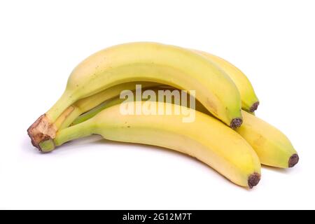 A bunch of bananas close-up view on white background Stock Photo - Alamy