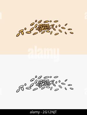 seed pesto sketch hand drawn vector Stock Vector Image & Art - Alamy