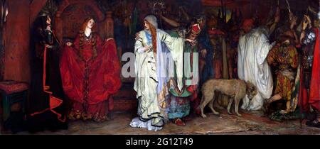 'King Lear,' Act I, Scene I by Edwin Austin Abbey (1852-1911), oil on canvas, 1898 Stock Photo