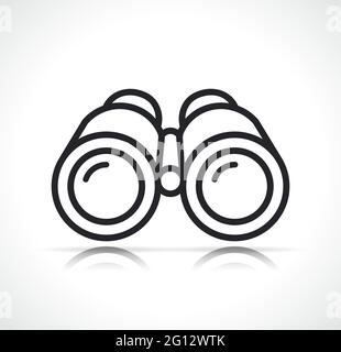 adventure binoculars thin line icon isolated design Stock Vector