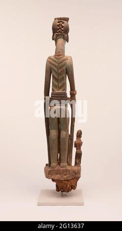 Veranda Post of Enthroned King and Senior Wife (Opo Ogoga) - 1910/14 - Olowe of Ise (died 1938) Yoruba Ikere, Ekiti region, Nigeria From the palace