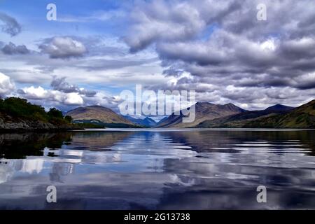 Loch Etive looking towards Glen Etive. Stock Photo