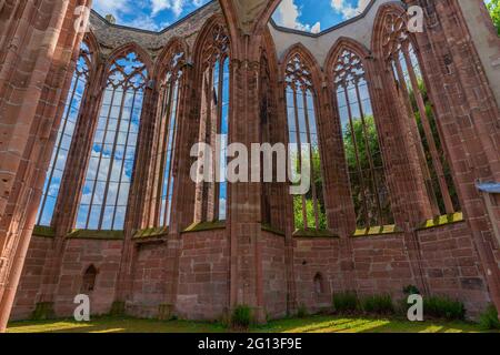 The Werner Chapel, ruin of a High Gothic church, Bacharach, Upper Middle Rhine Valley, UNESCO World Heritage, Rhineland-Palatinate, Germany Stock Photo