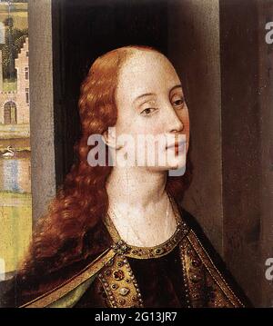 Rogier Van Der Weyden -  Saint Catherine 1445 Stock Photo