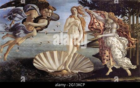 Sandro Botticelli -  Birth Venus 1485 Stock Photo