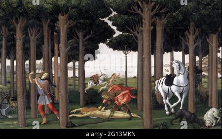 Sandro Botticelli -  the Story of Nastagio Degli Onesti II Stock Photo