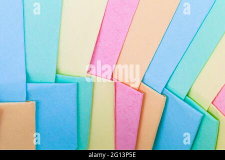 Origami background, abstract parametric pattern made of colorful paper sheets Stock Photo