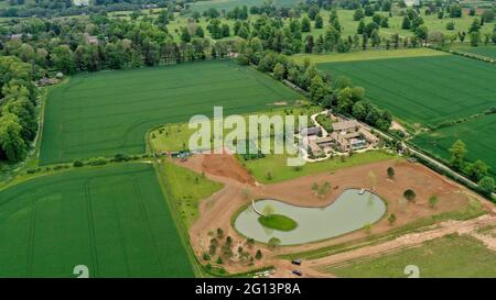 Great Tew Near Chipping Norton UK June 4th 2021 Aerial View Of The great-tew-near-chipping-norton-uk-june-4th-2021-aerial-view-of-the