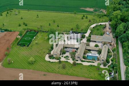 Great Tew Near Chipping Norton UK June 4th 2021 Aerial View Of The great-tew-near-chipping-norton-uk-june-4th-2021-aerial-view-of-the