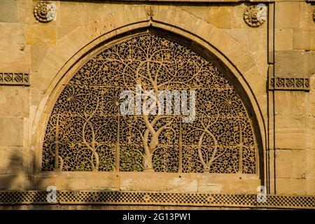 Sidi Saiyyed Mosque in Ahmedabad Stock Photo