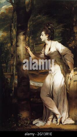 Sir Joshua Reynolds -  Mrs Richard Bennett Lloyd 1776 Stock Photo