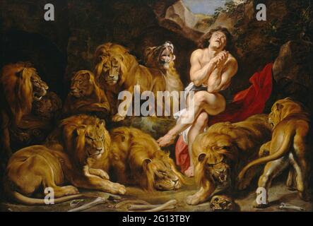 Sir Peter Paul Rubens - Daniel in the Lions' Den Stock Photo