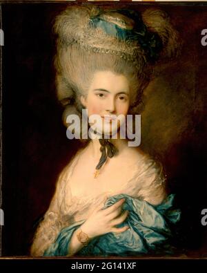 Thomas Gainsborough -  Woman in Blue Stock Photo