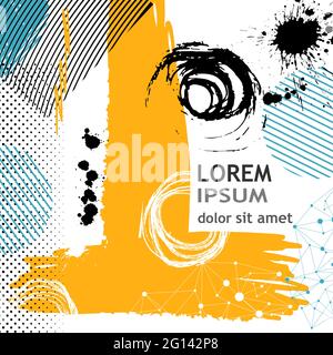 Abstract background for text. With handmade items. Vector illustration Stock Vector