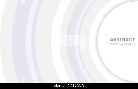 White gray geometric abstract background. Silver circles in the center on a white background. Modern trendy background. Stock Vector