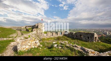 Historical Rozafa Castle in Shkodra, Albania Stock Photo