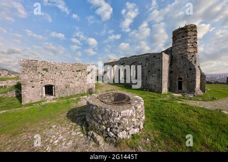 Historical Rozafa Castle in Shkodra, Albania Stock Photo