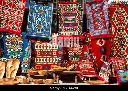 Albanian tapestry and rugs, Albania Stock Photo