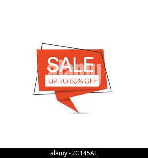 Sale Red promo vector sticker Stock Vector