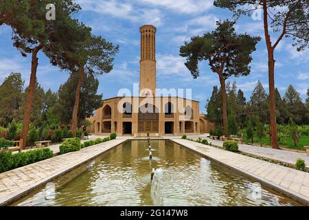 Wind catcher building in Dowlatabad Garden in the old city Yazd, Iran Stock Photo