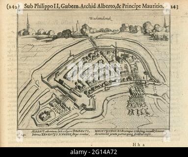 Conquest From Wachtendonk 1600 Conquest By Wachtendonk By Louis Gunther Count Of Nassau January 23 1600 Plan Of The City And Nearby Area At The Bottom The States Troops At The Kempense