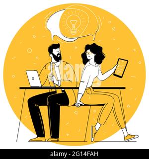 Sharing business ideas Stock Vector