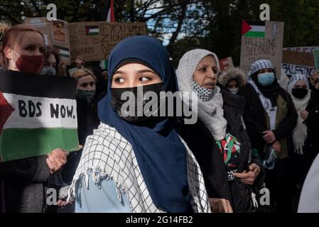 Irish women during a solidarity protest with women in the UK against ...