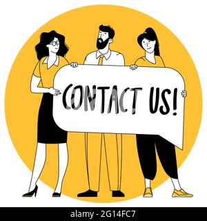 contact us concept. Stock Vector
