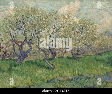 Vincent Van Gogh -  Orchard in Blossom Stock Photo