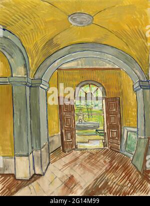 Vincent Van Gogh -  Vestibule in the Asylum Stock Photo