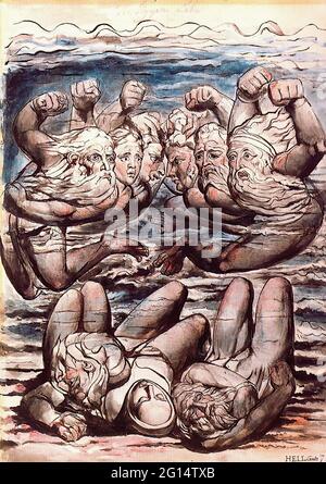 William Blake -  Illustration Dante S Divine Comedy Hell 5 Stock Photo