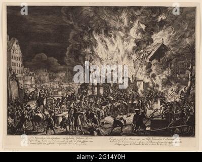 extinguishing a fire in an old three-storey building Stock Photo - Alamy