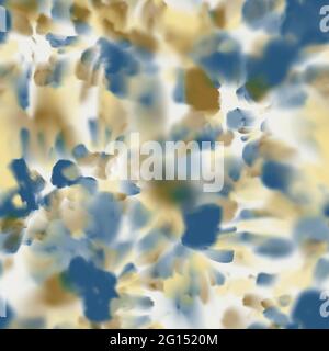 Seamless pastel swirl splat tie dye watercolor pattern swatch. Stock Photo