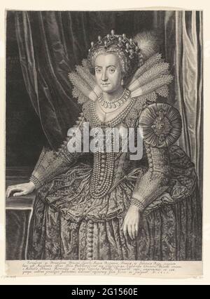 Portrait of Elisabeth Stuart, wife of Frederik v, Queen of Bohemia. Stock Photo