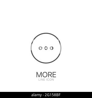 More line vector symbol. Editable stroke More illustration for web Stock Vector