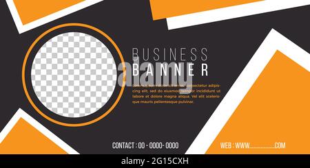 business banner template simple geometric style vector illustration Stock Vector