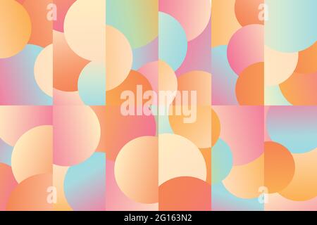 Futuristic cover design for notebook paper, copybook brochures, book, magazine, print. Geometric abstract background with gradient multicolor elements Stock Vector